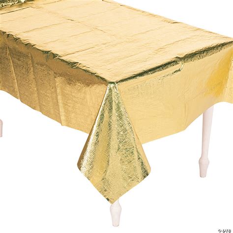 gold plastic tablecloths